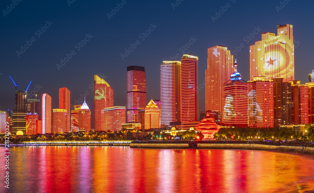 美丽的城市景观夜景