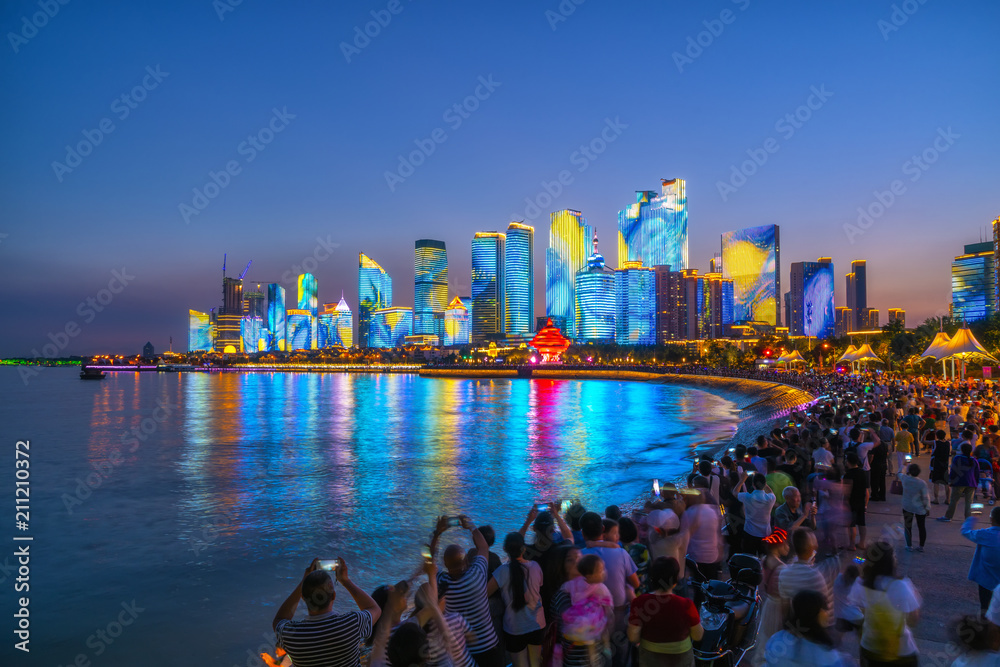 美丽的城市景观夜景