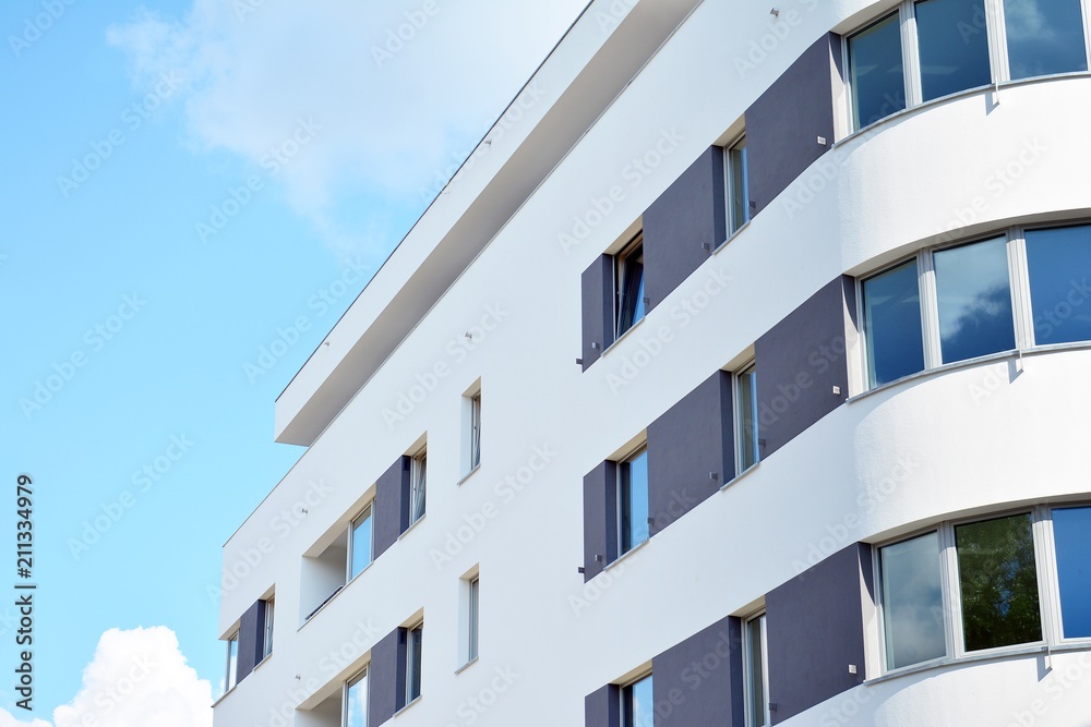 Modern apartment building exterior