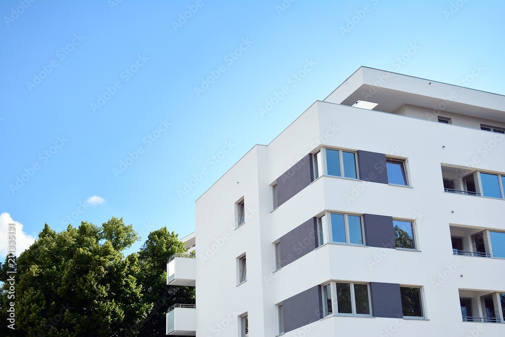 Modern apartment building exterior