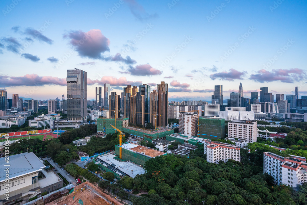 城市天际线全景