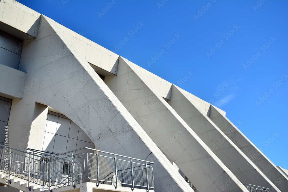 现代豪华建筑、中心、酒店、购物中心的城市建筑抽象片段