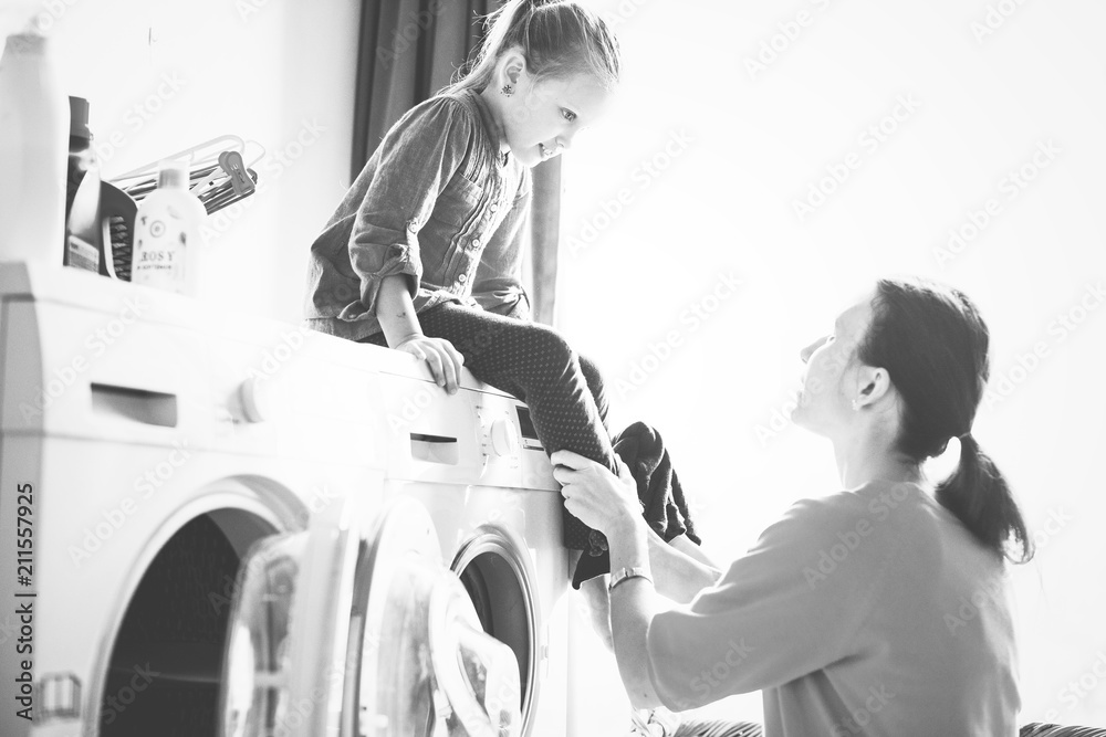 Kid helping with house chores