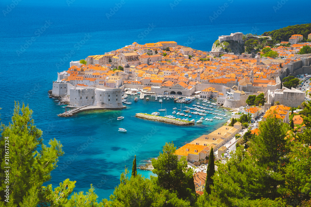 Old town of Dubrovnik in summer, Dalmatia, Croatia