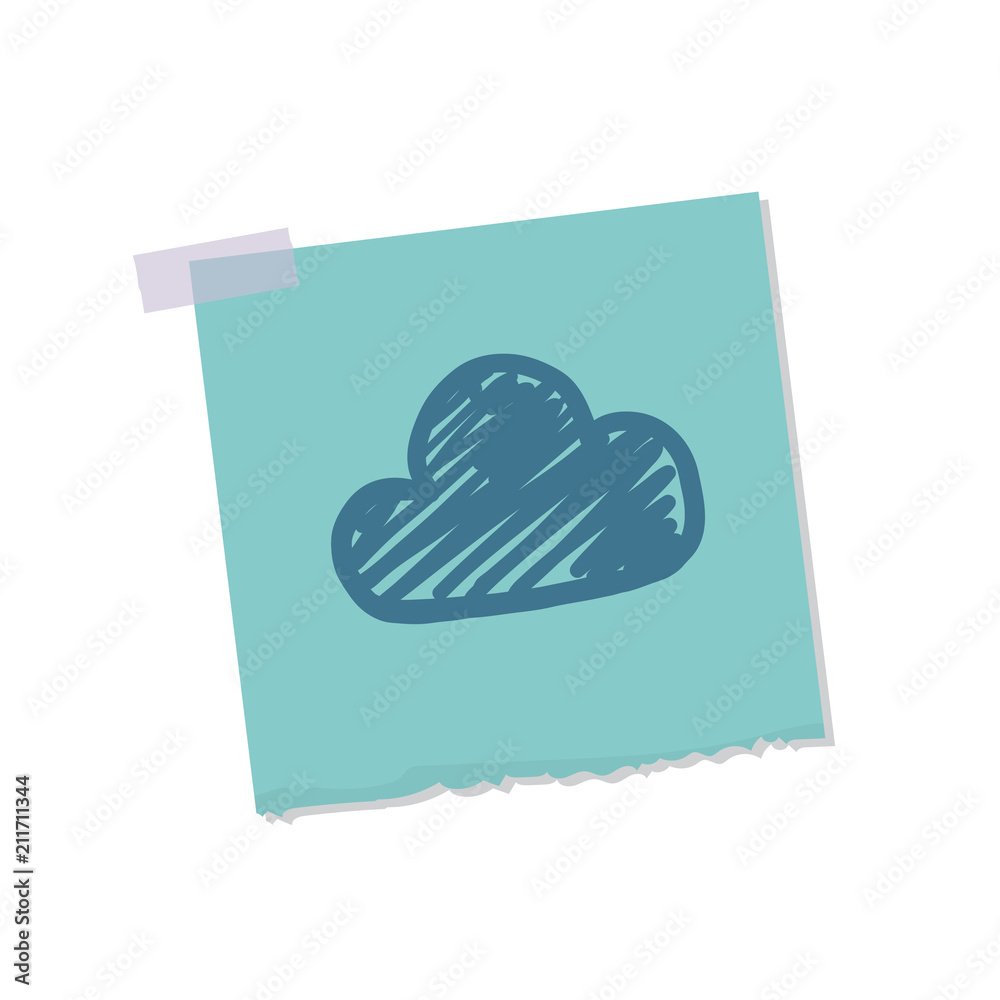 Cloud and weather note illustration