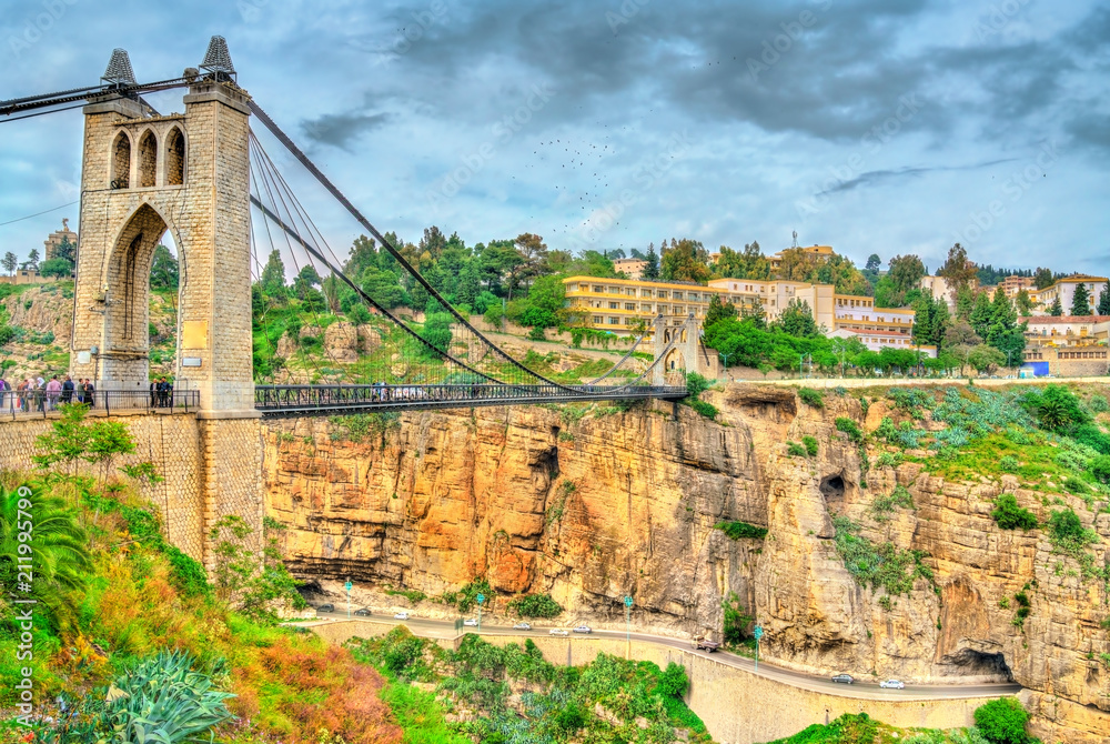 Sidi MCid Bridge across the Rhummel River in Constantine, Algeria