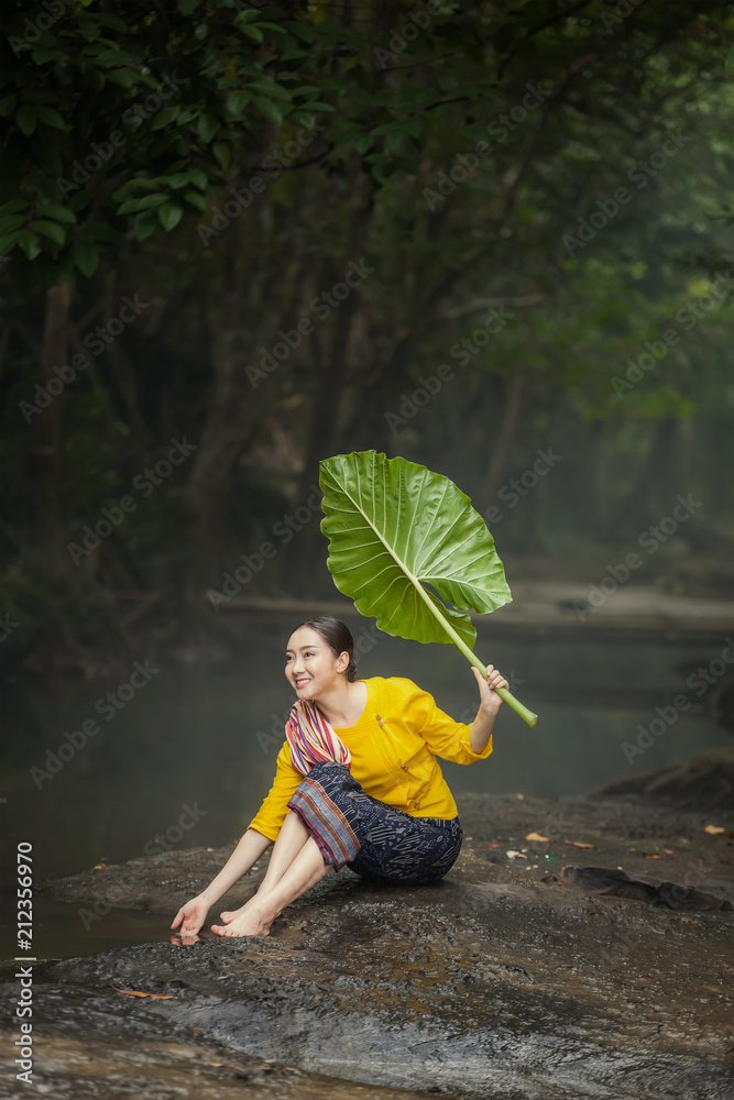 亚洲农民概念