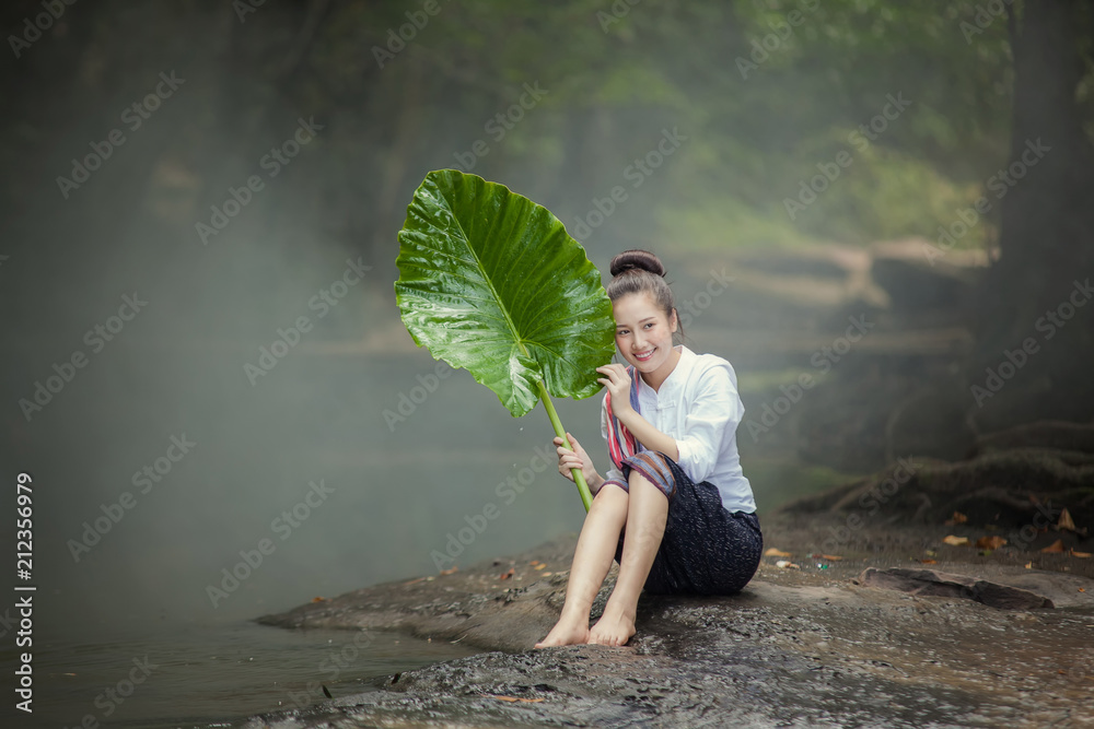 亚洲农民概念