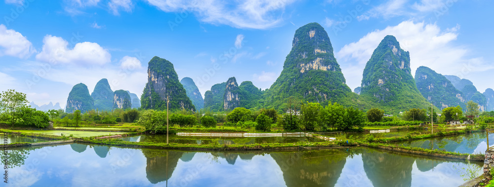 The beautiful landscape of Guilin in Yangshuo