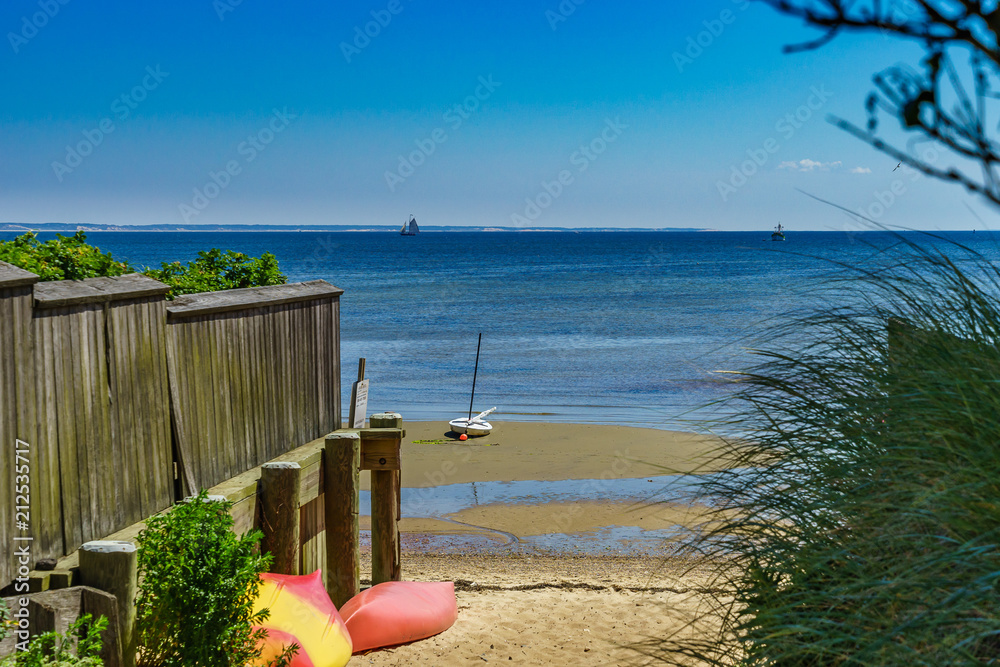 the beach on a clear summer day in Provincetown, Cape Cod, Massachusetts