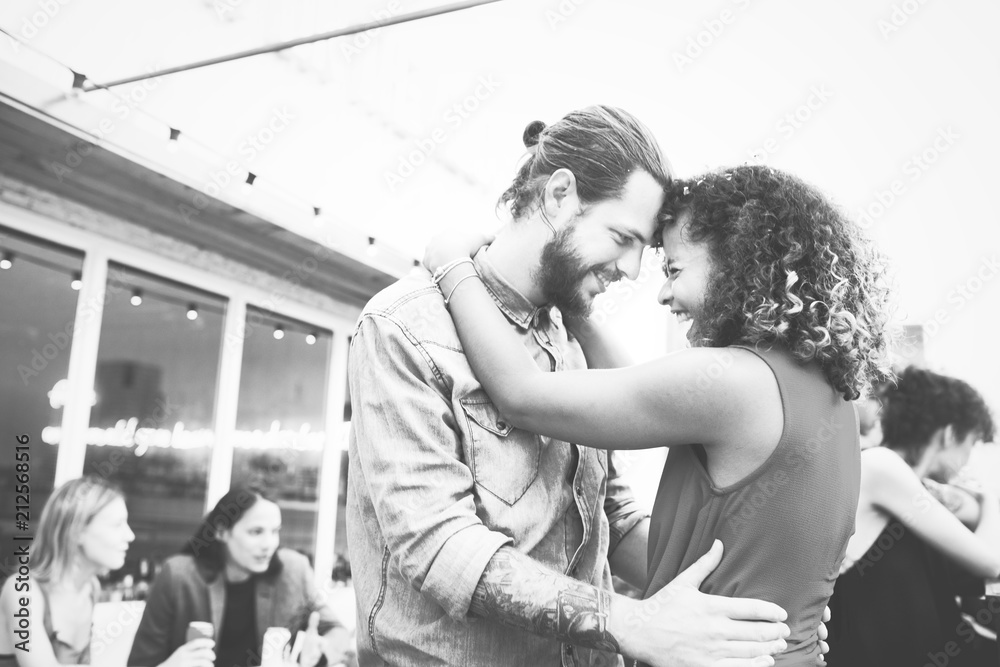 Couple dancing together in a birthday party