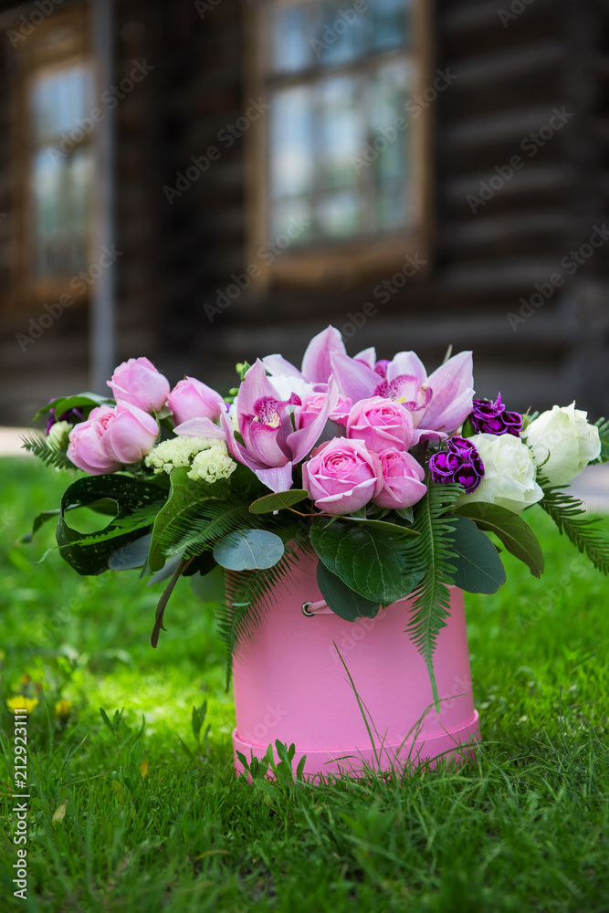 Beauty bouquet of different flowers