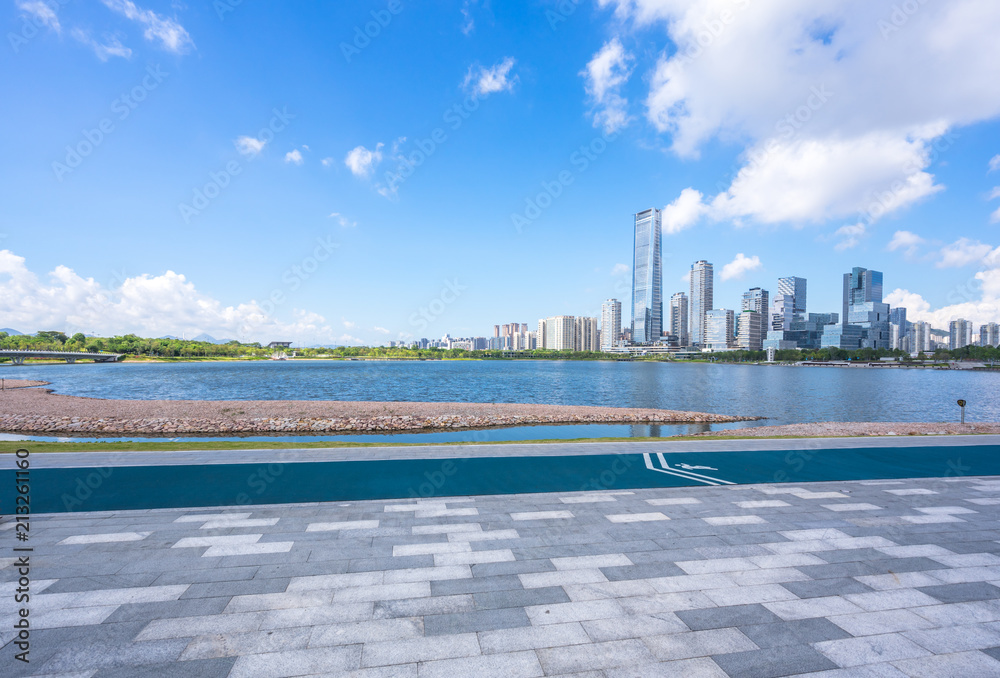 panoramic city skyline in shenzhen china