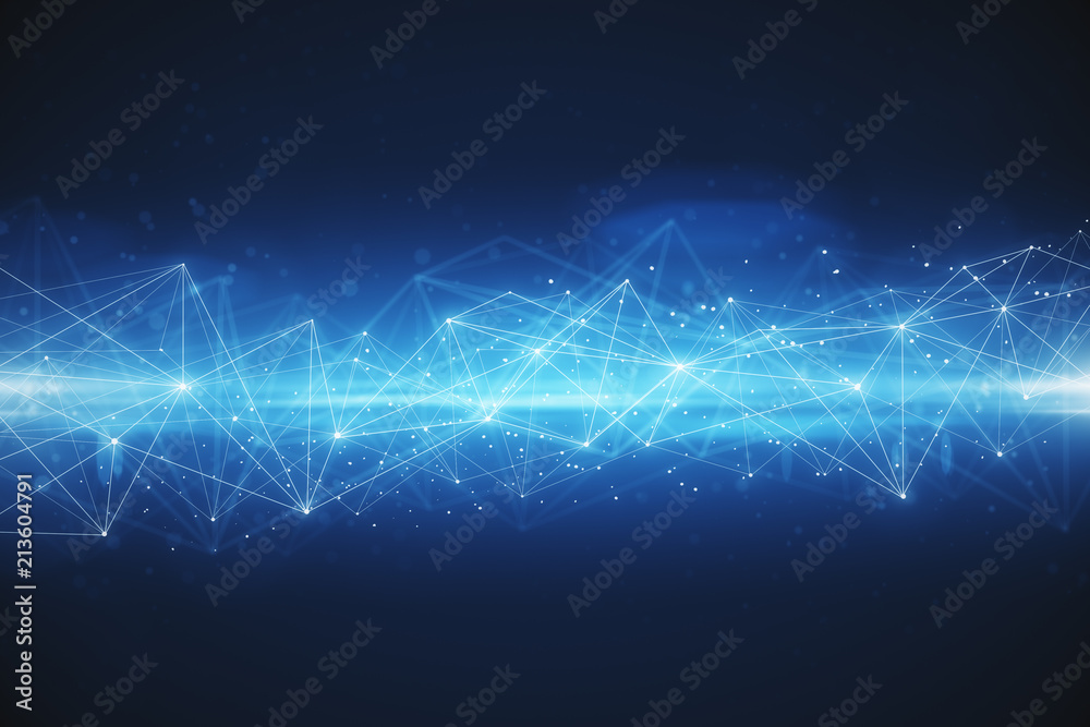 abstract polygonal space blue background