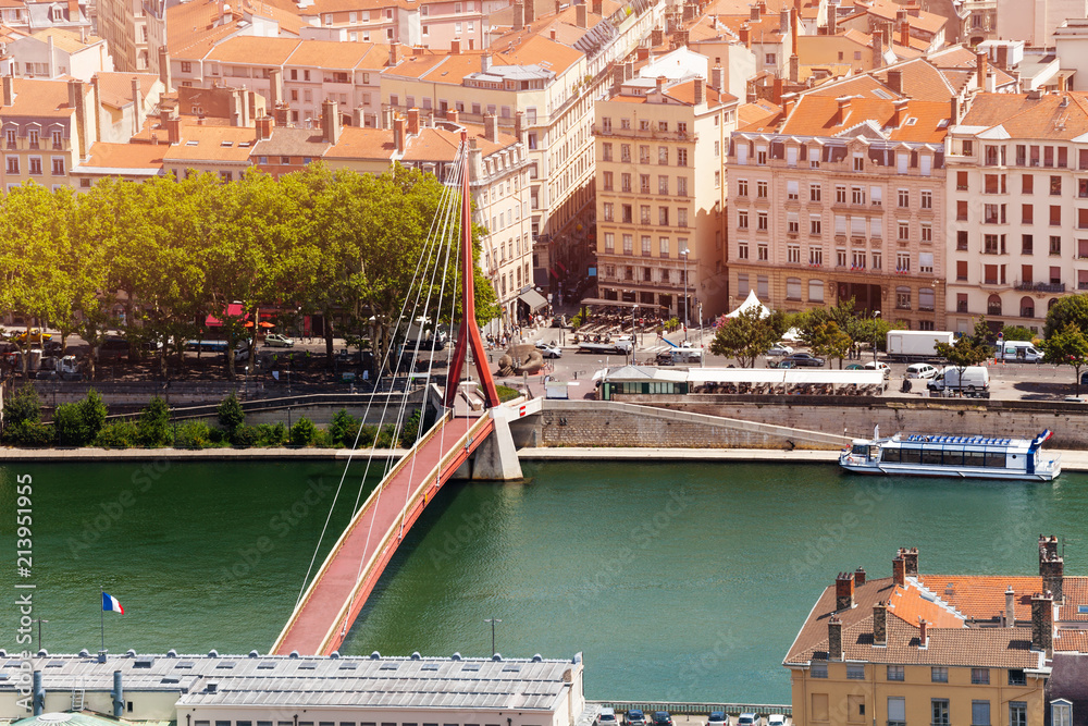 Gateway Courthouse footbridge in Lyon, France