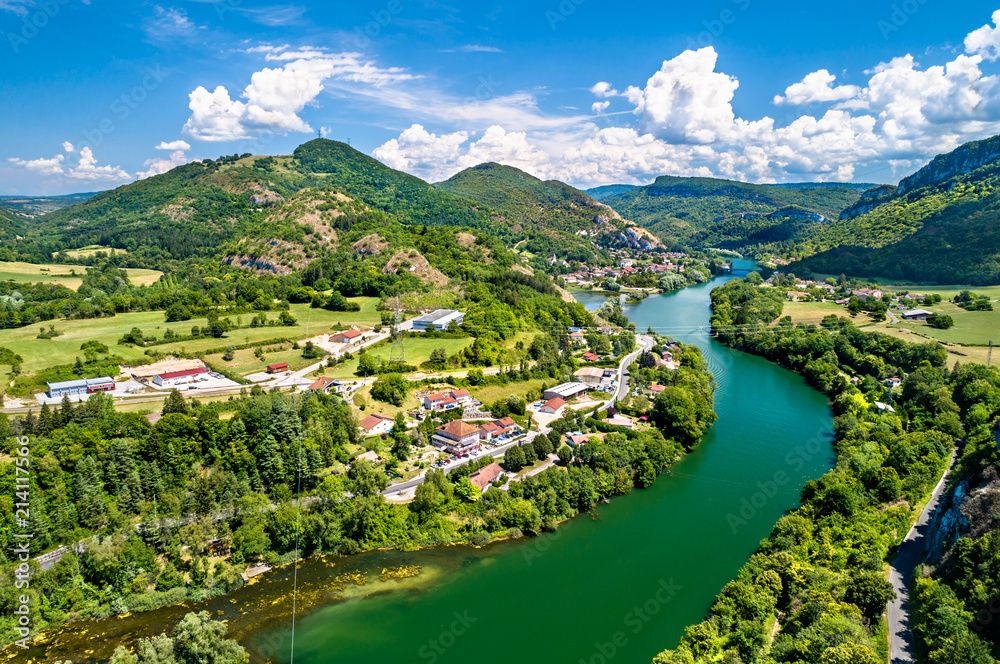 Gorge of the Ain river in France