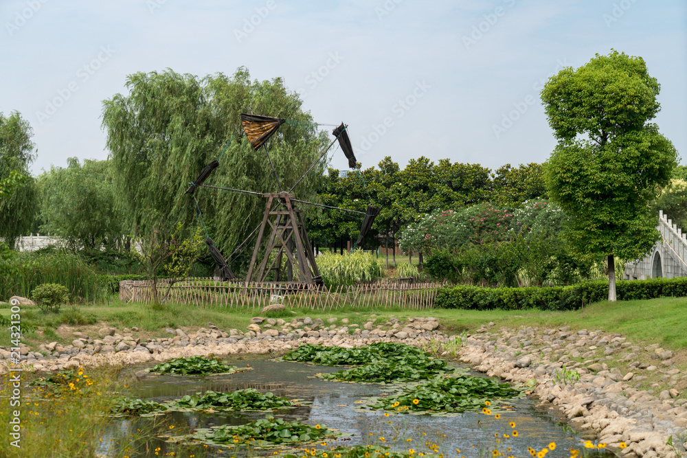 The rural landscape of the agricultural garden