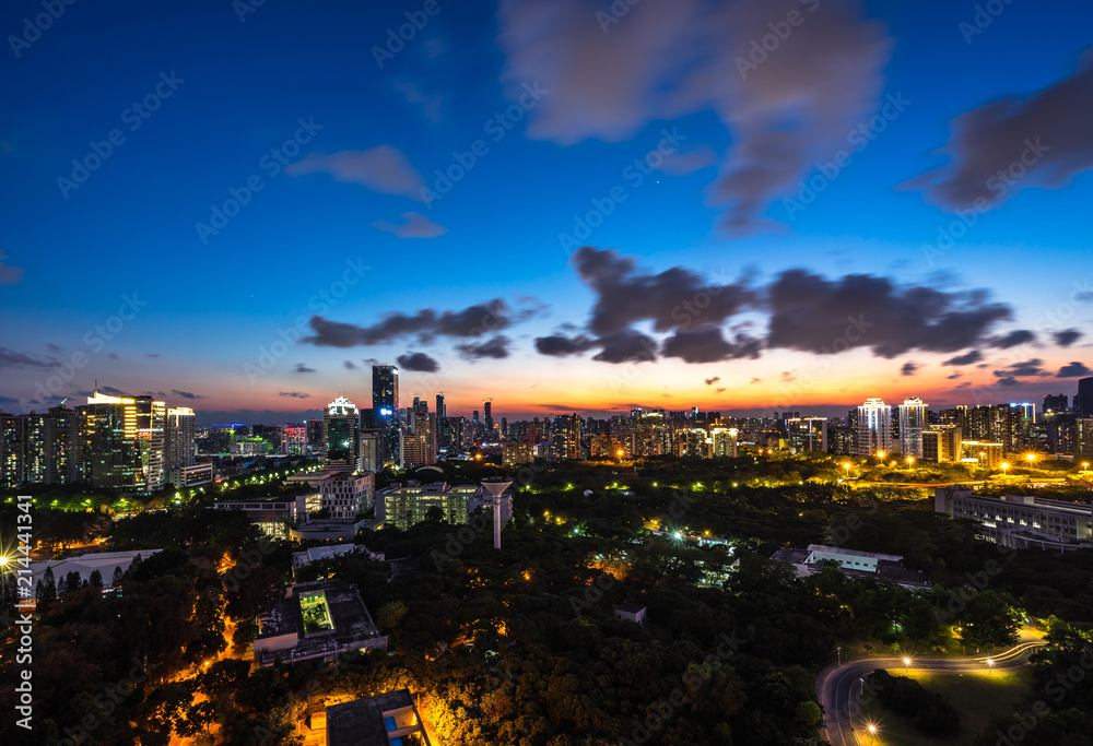 城市天际线全景