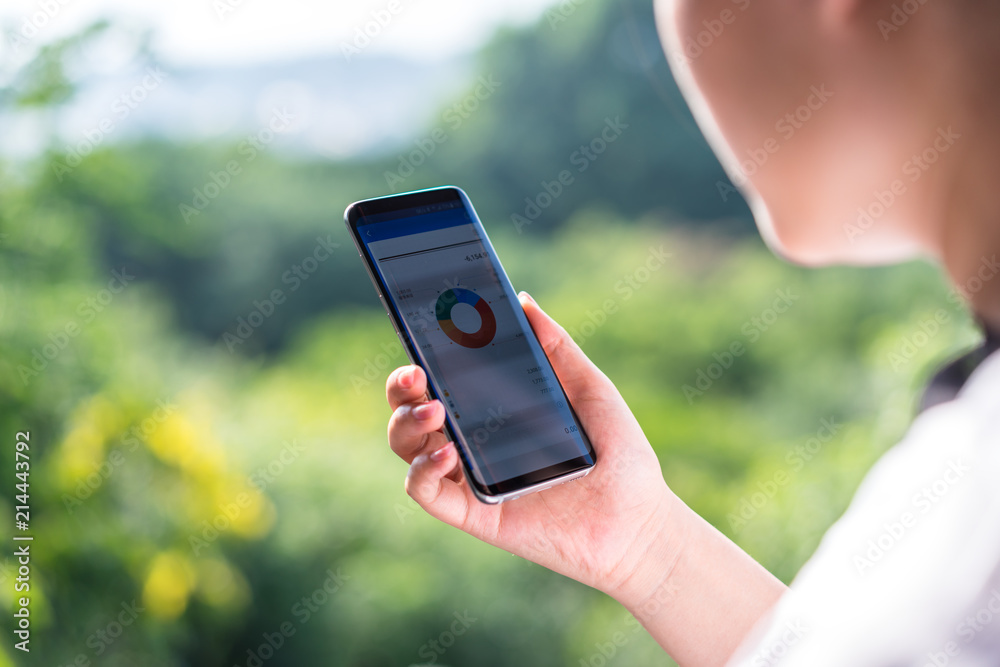 beautiful girl using smartphone