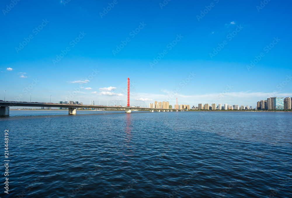 panoramic city skyline in urban