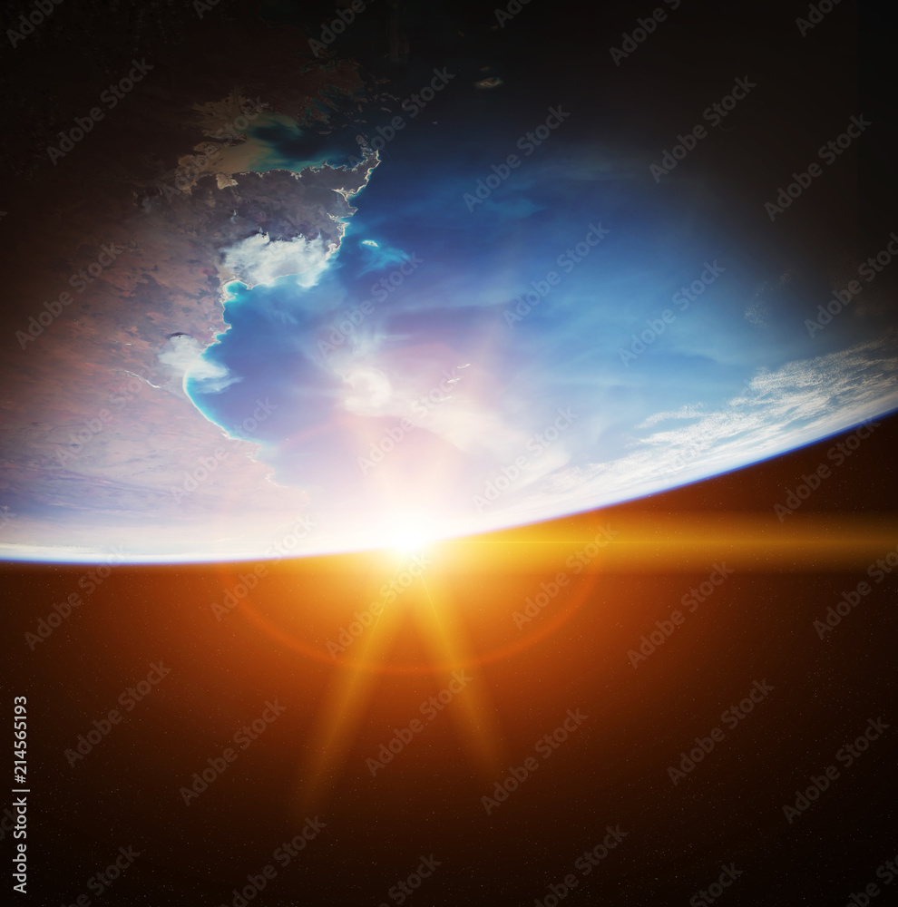 Planet Earth view 3D rendering elements of this image furnished by NASA