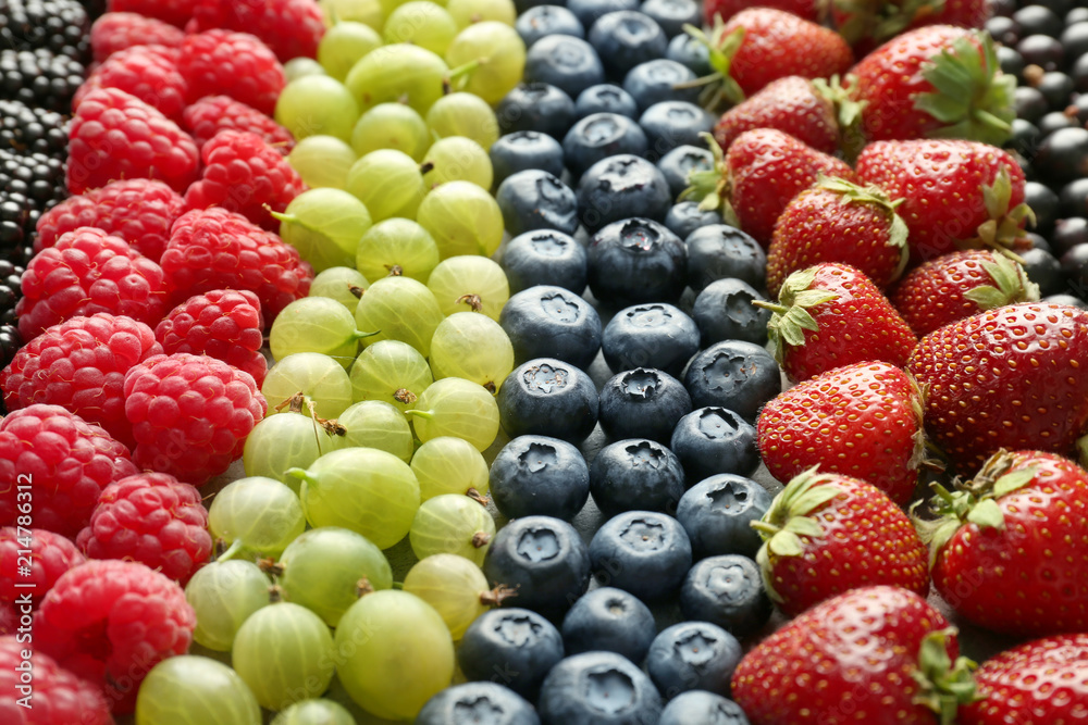 Delicious ripe berries, closeup