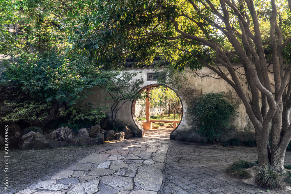 Suzhou garden landscape in China