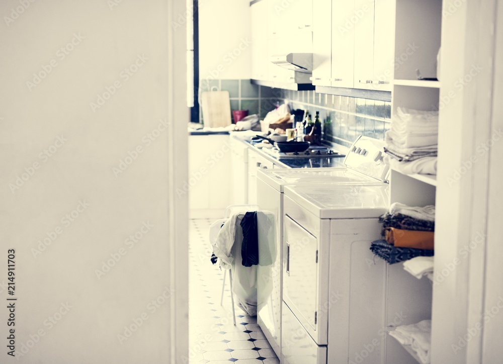 Washing machine in the kitchen