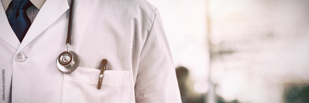 Doctor wearing lab coat 