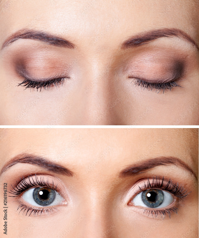 Closeup shot of woman eyes