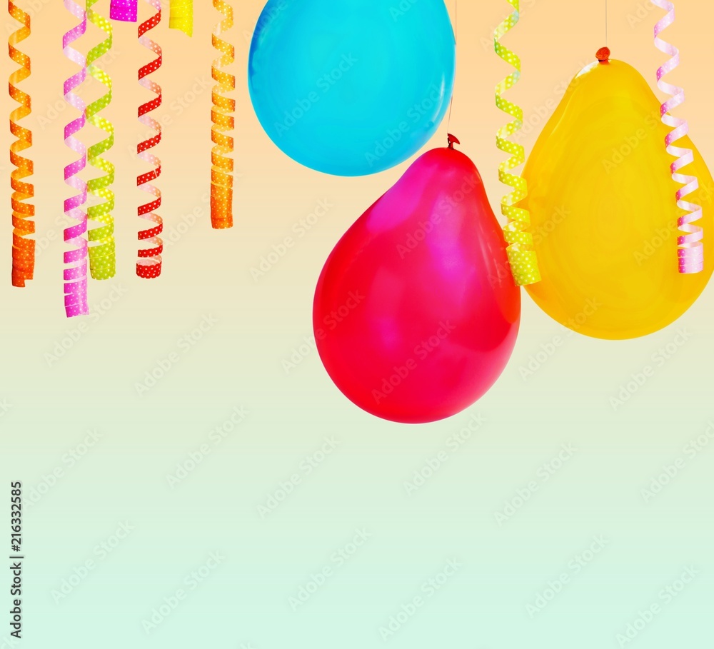 Bunch of colorful balloons