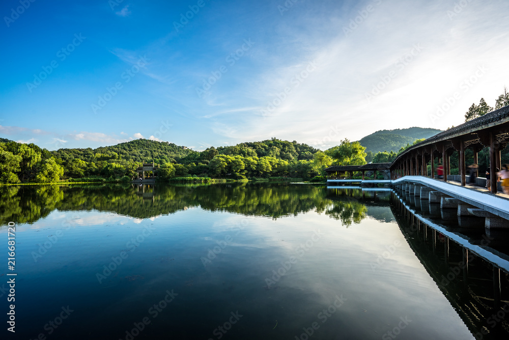 中国杭州西湖鱼豪湾景观