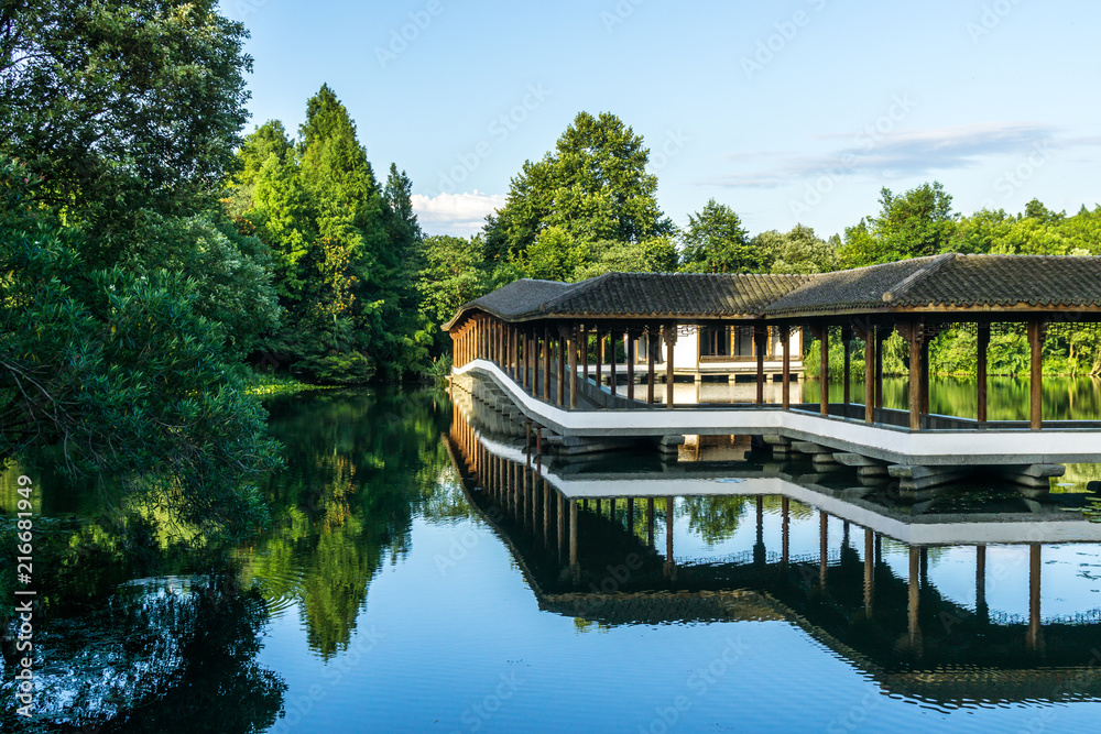 中国杭州西湖鱼豪湾景观