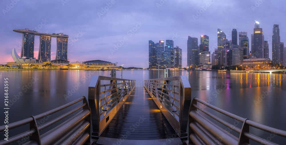 新加坡滨海湾夜景