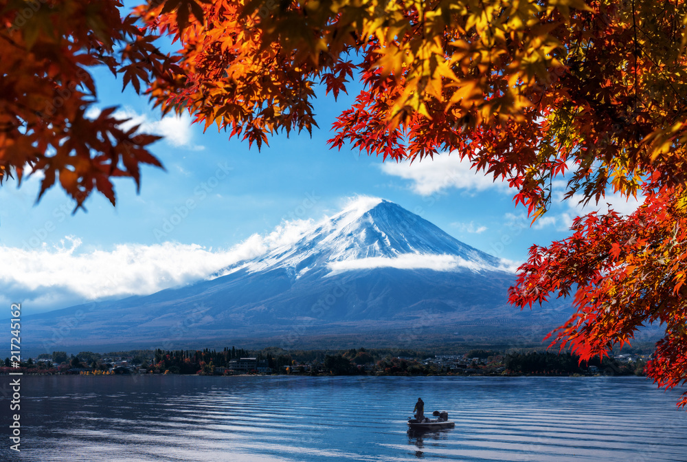 Mount Fuji in Autumn Color, Japan