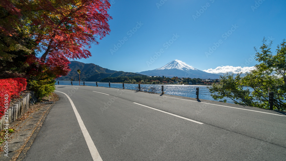 Mount Fuji in Autumn Color, Japan