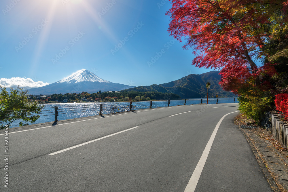 Mount Fuji in Autumn Color, Japan