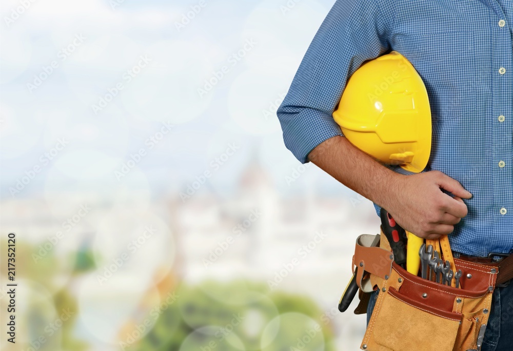 Worker with a tool belt