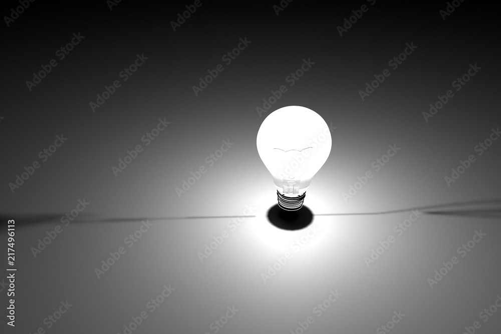 3d rendering, lighting bulb