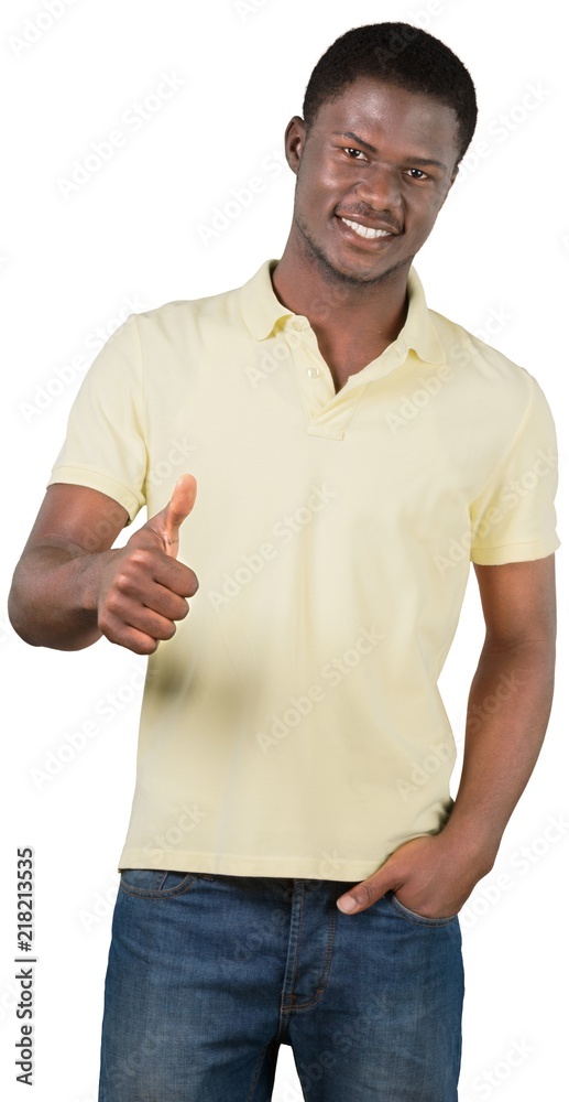 Portrait of a Man Showing Thumbs Up