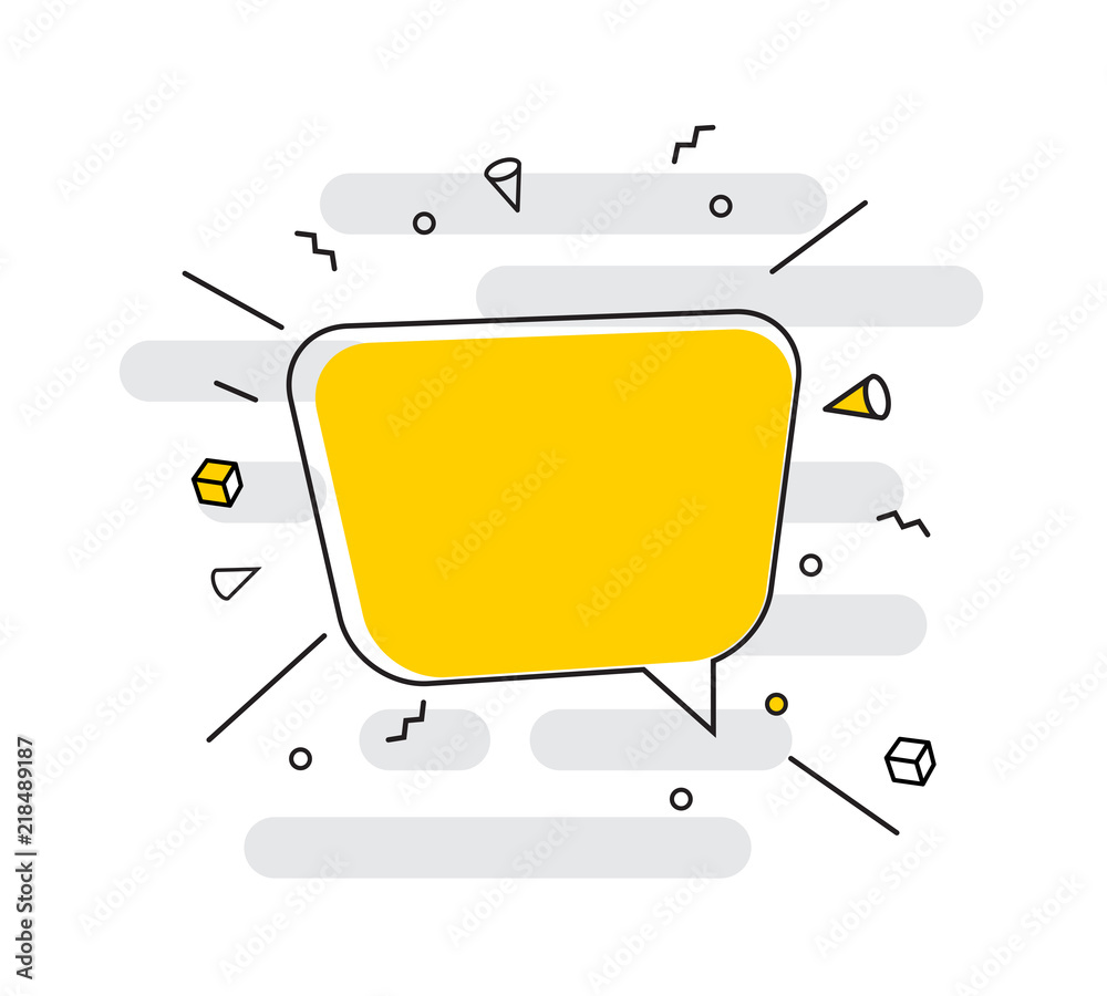 Hand drawn speech bubbles icon. Vector Illustration