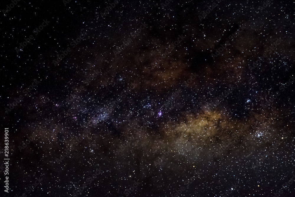 恒星和银河系外层空间天空-宇宙-黑色星空背景