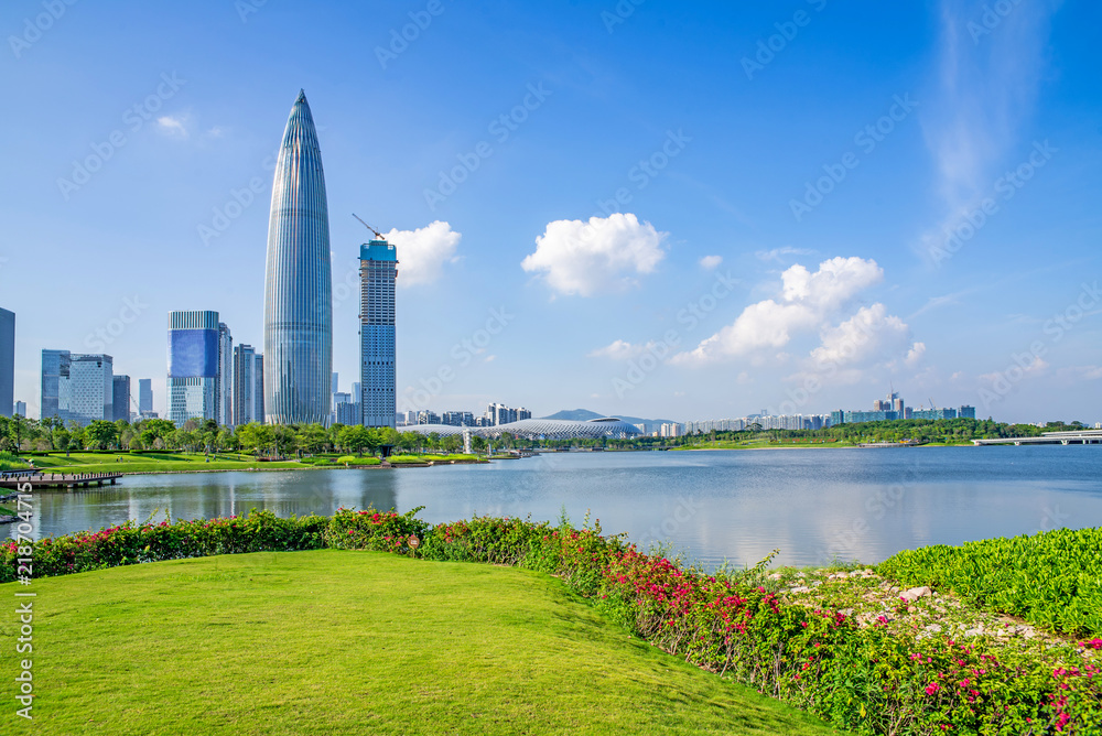 Shenzhen Talent Park and Houhai CBD Skyline