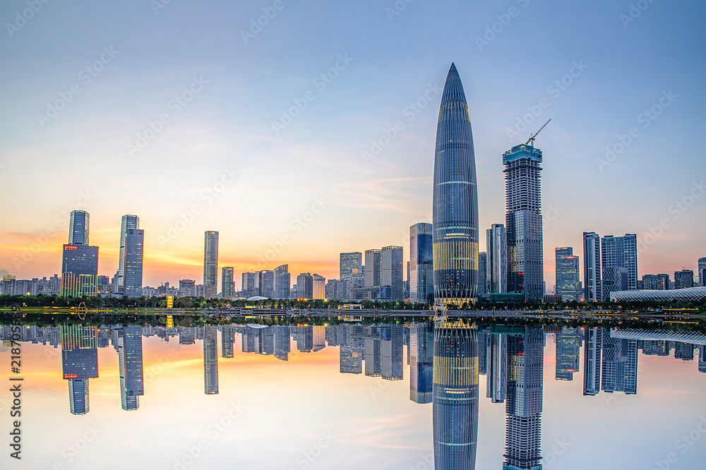 深圳湾夜景/南山区后海中央商务区