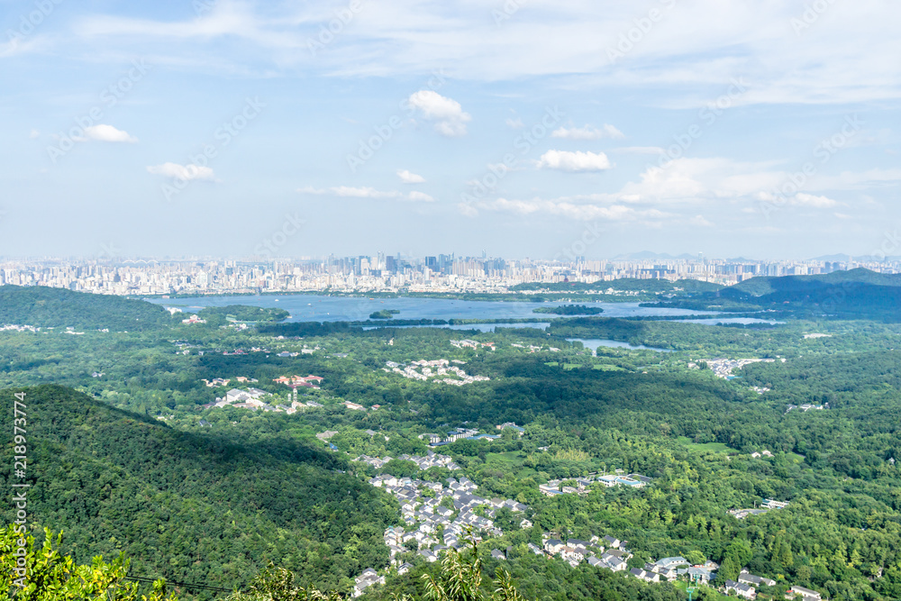 panoramic city sky line 