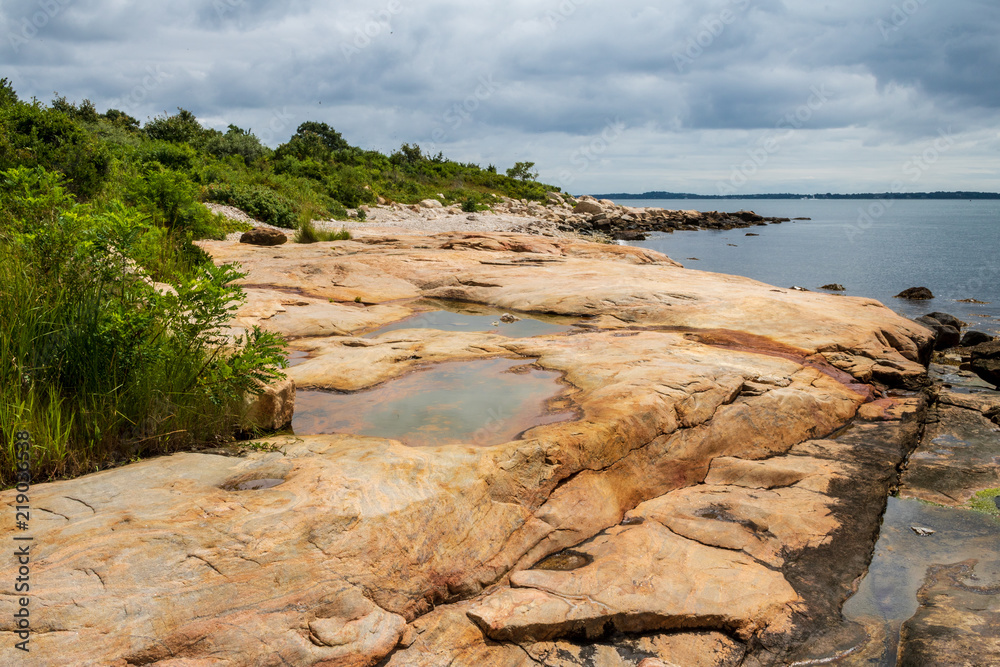 岩石海岸线