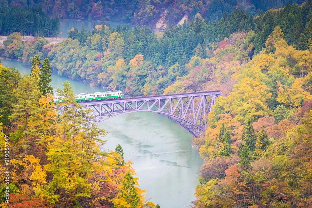 秋日福岛三岛町田见线