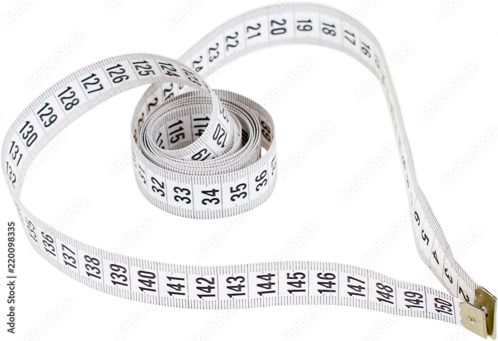 Measuring tape in the shape of a heart