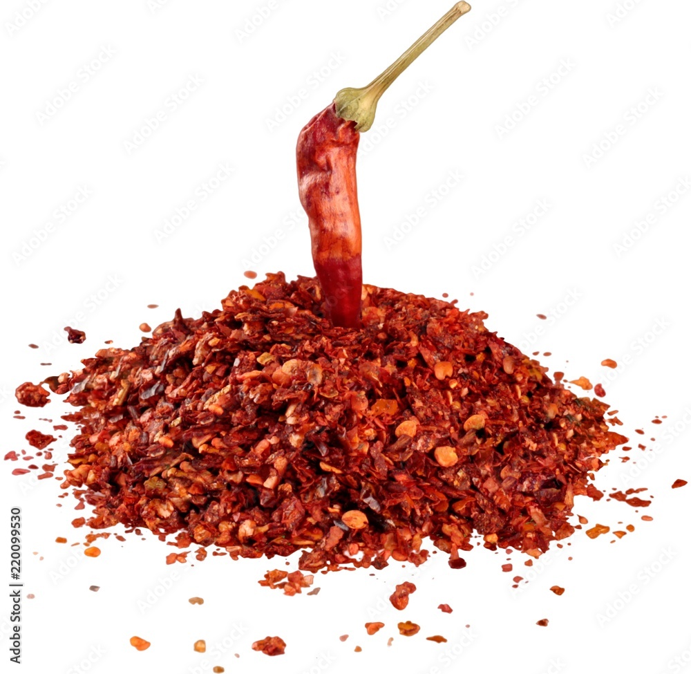 Ground Dried Chilli - Isolated