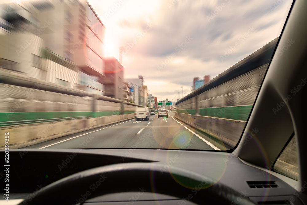 高速道路の景色